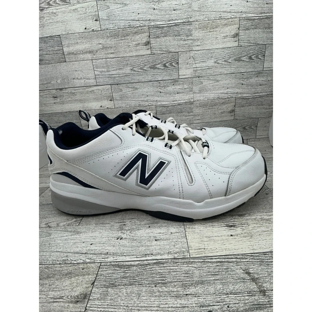 New Balance 608 Mens White Leather Lace Up Athletic Shoes Size 15‎ EE